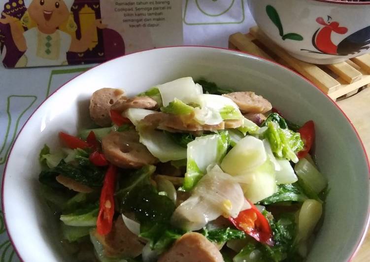 Resep Cah Sawi Bakso Lezat