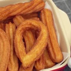 A picture of Churros & Hot Chocolate Recipe (NO OVEN).