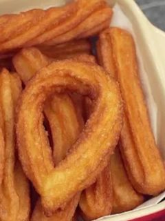 A picture of Churros & Hot Chocolate Recipe (NO OVEN).