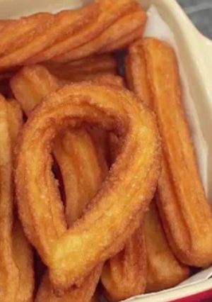 A picture of Churros & Hot Chocolate Recipe (NO OVEN).