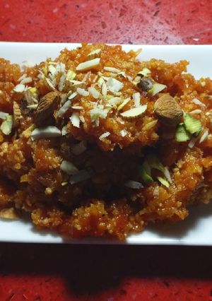A picture of Gajar ka halwa.