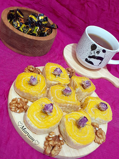 عکسی از دستور حلوا رولی