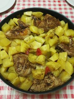 صورة لوصفة صينية دجاج وبطاطا