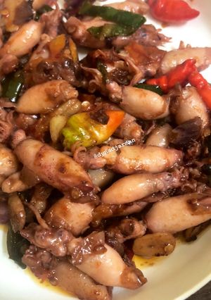 Foto resep Oseng sambal goreng cumi asin simpel lezat