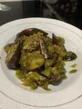 Ikan asin terong masak cabe ijo