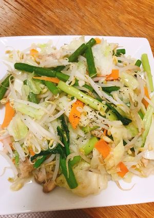 Hình của món Ngồng tỏi xào.