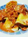 Paccheri ripieni di ricotta al sugo di calamari