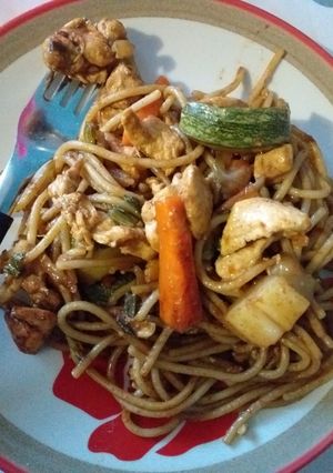 Una foto de Spaghetti parecido al chino