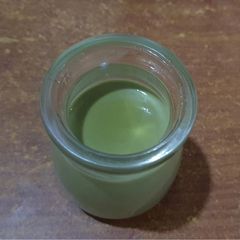 A picture of Matcha cream pudding (Matcha purin).
