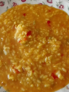 Una foto de Risotto con bacalao