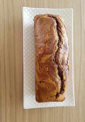 Une photo de Cake marbré choco-matcha