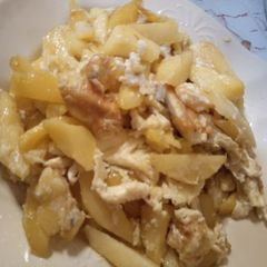 Fried potato with egg A picture of Fried potato with egg.
