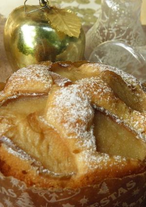 Una foto de Pan dulce con manzana sin levadura