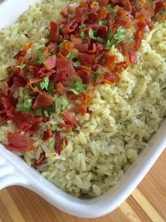Una foto de Arroz con Cilantro y Cerveza