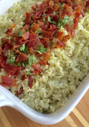 Una foto de Arroz con Cilantro y Cerveza