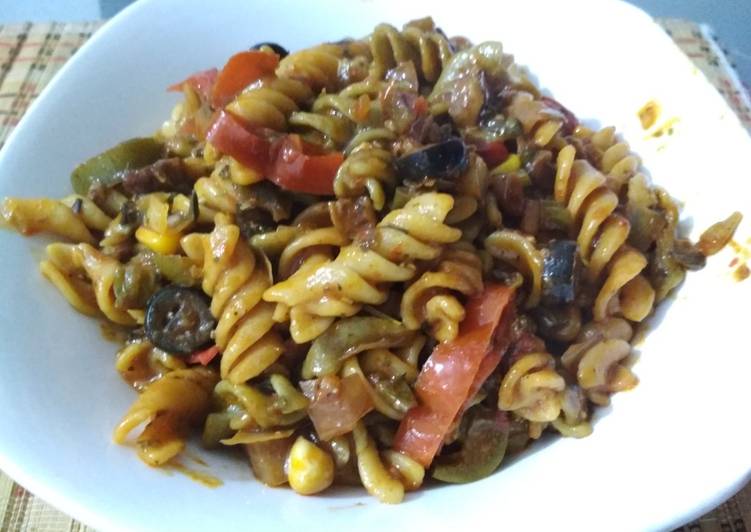 Recipe: Yummy Veg Spiral Pasta