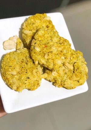 Una foto de 🍘torrejitas veganas de porotos alubia🍘