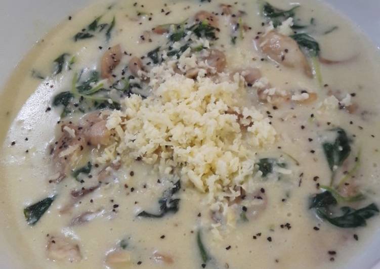 Langkah memasak Creamy Chicken Spinach mantap