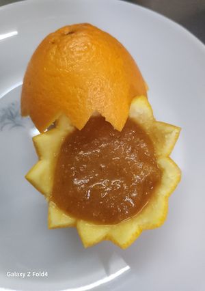 Una foto de Dulce de naranjas y calabaza
