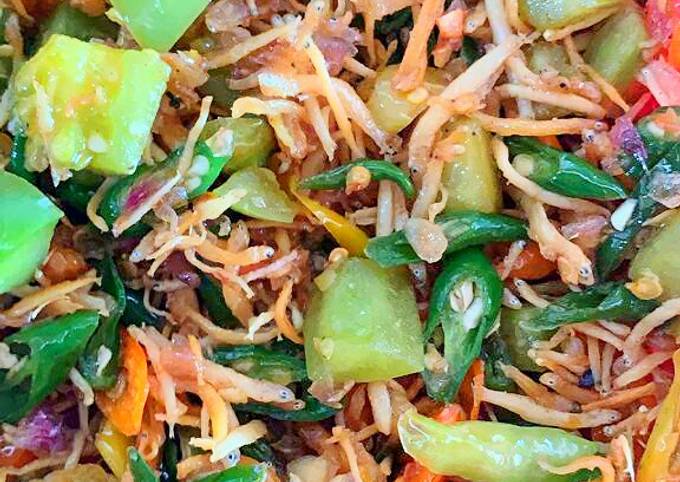 Standar Resep bikin Tumis Teri Nasi Cabe Ijo  lezat