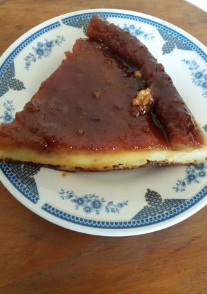 Una foto de Budín de pan delicioso