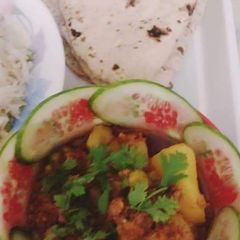Aloo qeema A picture of Aloo qeema.
