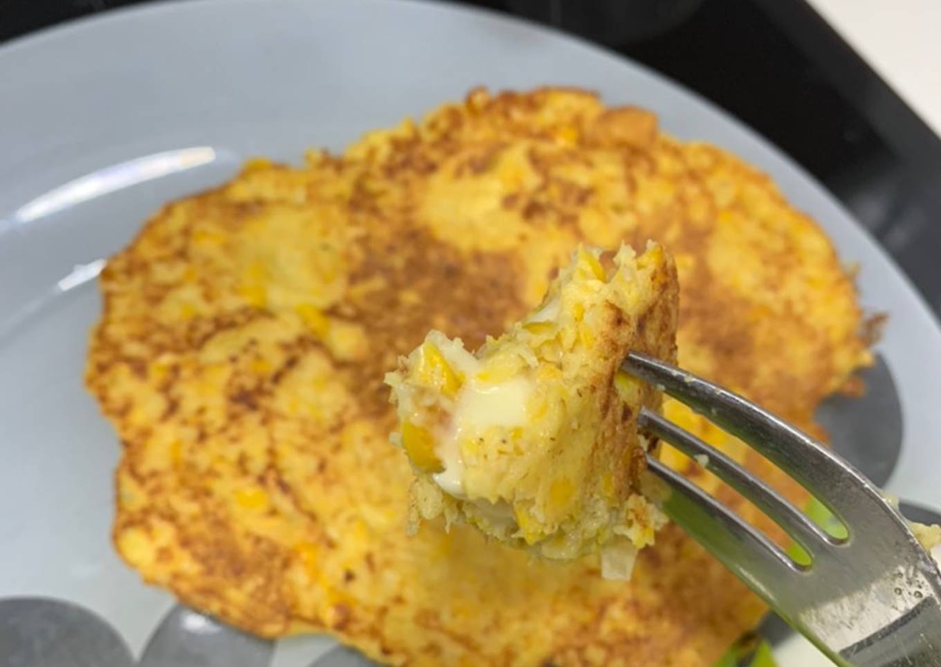 Tortitas de maíz saludables estilo cachapas