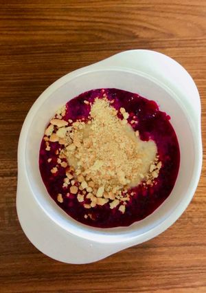 Foto resep Bubur Pisang Buah Naga MPASI