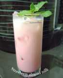 Strawberry almond milk (pop ice)