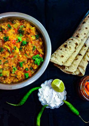A picture of Bottle Gaurd Bharta.