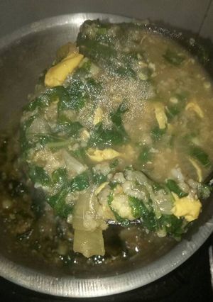 Foto resep Bubur bayam oat