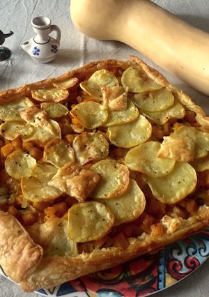 Foto di Torta salata con zucca 🎃 e cardoncelli 🍄