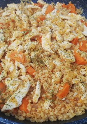 Csirkés bulgur recept fotója