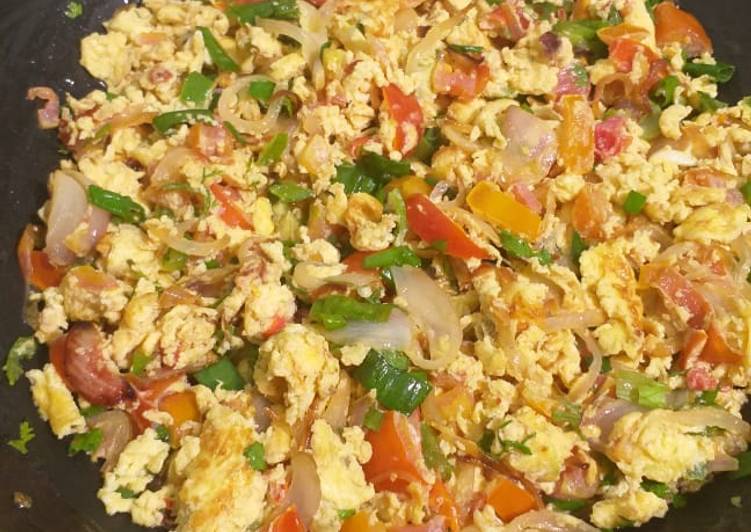 Recipe of Super Quick Homemade Egg and vegetables scrumble