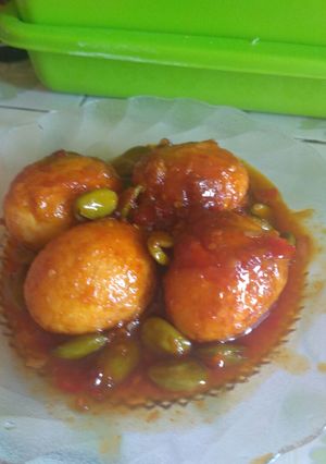 Foto resep Telur Rebus Asam Manis+Pete