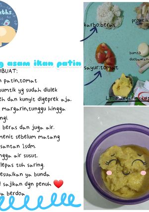 Foto resep Bubur garang asam ikan patin (MPASI 6+)