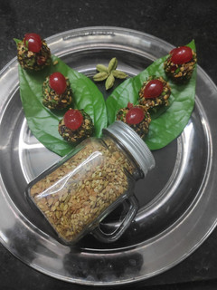 A picture of Homemade Mukhwas-Paan bites.