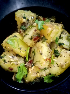 A picture of Indian Style Butter Garlic Potato.