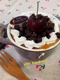 減醣甜點~氣炸紅豆乳酪蛋糕 的食譜成品照片