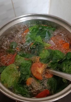 Foto resep Sayur Bening Daun Telang #SajianBerkuah