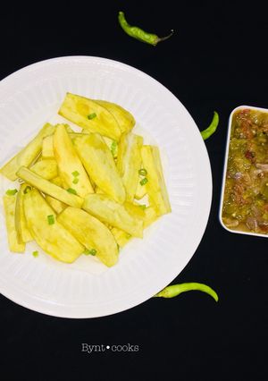 A picture of Fried sweet🍠.