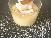 Une photo de flan sans pâte