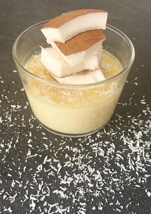 Une photo de Flan sans pâte noix de coco