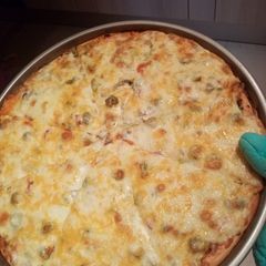 A picture of My homemade pizza.