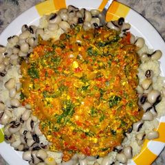 A picture of Couscous mai wake da sauce.