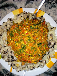 A picture of Couscous mai wake da sauce.