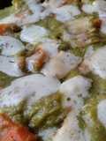 Guatila/yota/cidra con salsa de puerro🥧 y queso🧀🌿🥬🌰