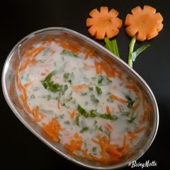 A picture of Carrot-Spinach Raita.