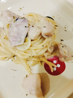 白醬嫩雞義大利麵 的食譜成品照片