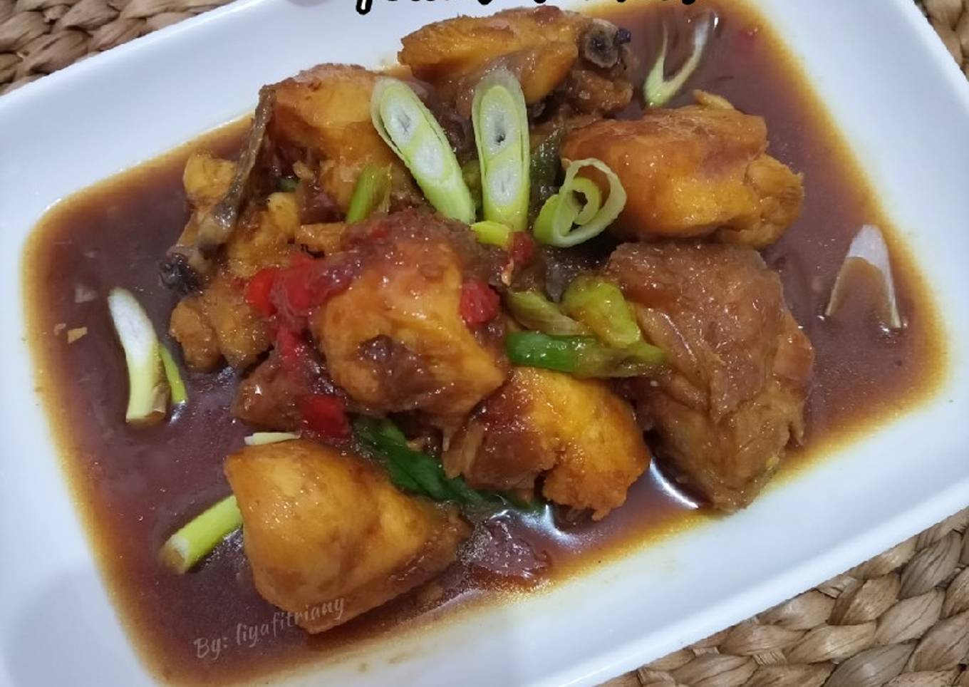 Ayam kecap saos tiram pedas manis